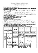 Đề kiểm tra đánh giá cuối học kì I môn Lịch sử-địa lí 6